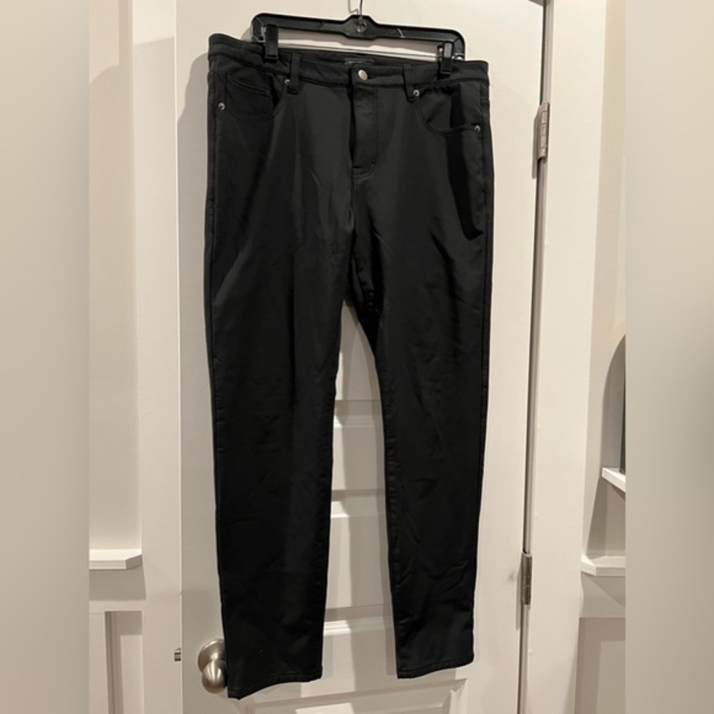 Prada Straight Leg Black Fleece Lined Trousers Size 35 - Picture 1 of 8
